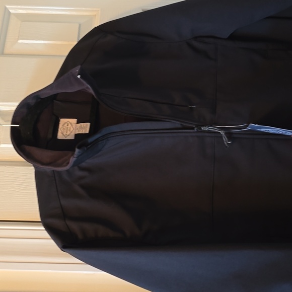 ST. JOHN'S BAY BRAND MEN'S BLACK FRONT ZIPPERED JACKET COAT SIZE XL - Picture 9 of 16